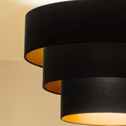 Brilagi - Suspension sur câble LUNETA 1xE27/60W/230V Ø 40 cm noir/doré