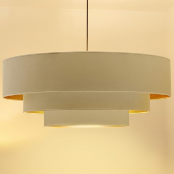 Brilagi - Suspension sur câble LUNETA 3xE27/60W/230V Ø 80 cm crème/doré