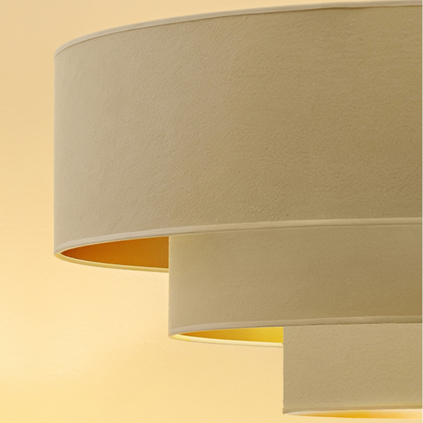 Brilagi - Suspension sur câble LUNETA 3xE27/60W/230V Ø 80 cm crème/doré
