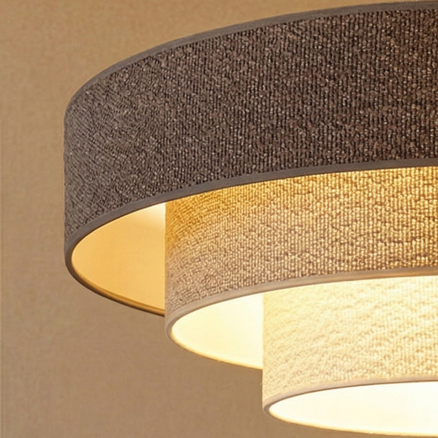 Brilagi - Suspension sur câble LUNETA 3xE27/60W/230V Ø 80 cm gris/crème/blanc