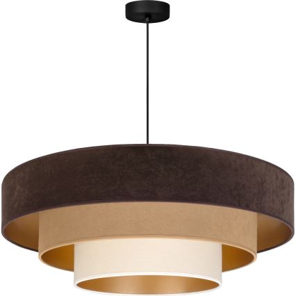 Brilagi - Suspension sur câble LUNETA 3xE27/60W/230V Ø 80 cm marron/beige/crème