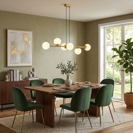 Brilagi - Suspension sur câble MALONY 6xE14/20W/230V dorée