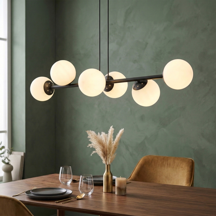 Brilagi - Suspension sur câble MALONY 6xE14/20W/230V noire