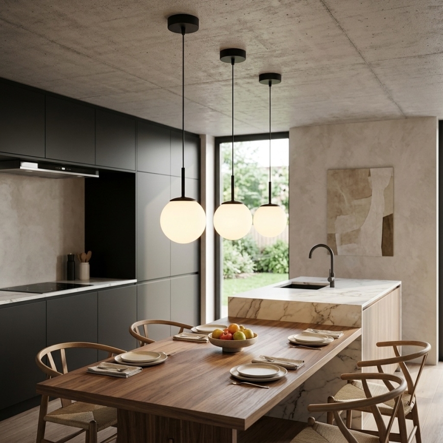 Brilagi - Suspension sur câble MILO 1xE27/60W/230V noire