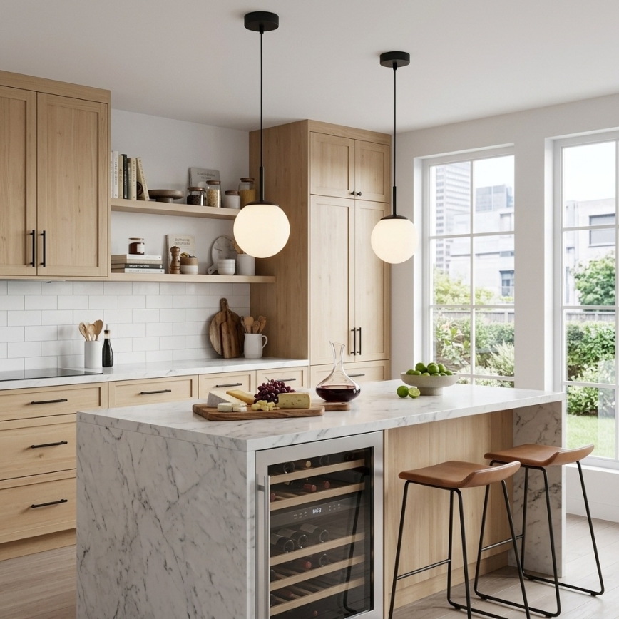 Brilagi - Suspension sur câble MILO 1xE27/60W/230V noire