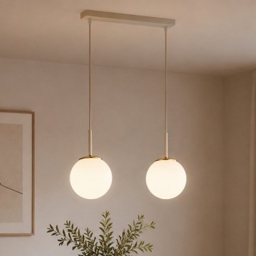 Brilagi - Suspension sur câble MILO 2xE27/60W/230V beige/doré