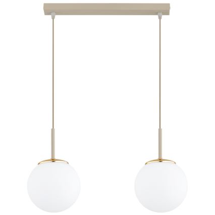 Brilagi - Suspension sur câble MILO 2xE27/60W/230V beige/doré