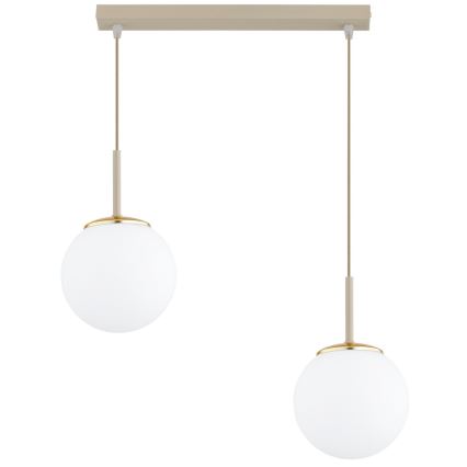 Brilagi - Suspension sur câble MILO 2xE27/60W/230V beige/doré
