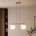 BRILAGI - Suspension sur câble MILO 2xE27/60W/230V beige/doré