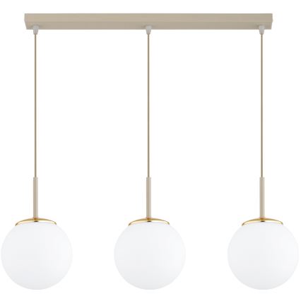 Brilagi - Suspension sur câble MILO 3xE27/60W/230V beige/doré