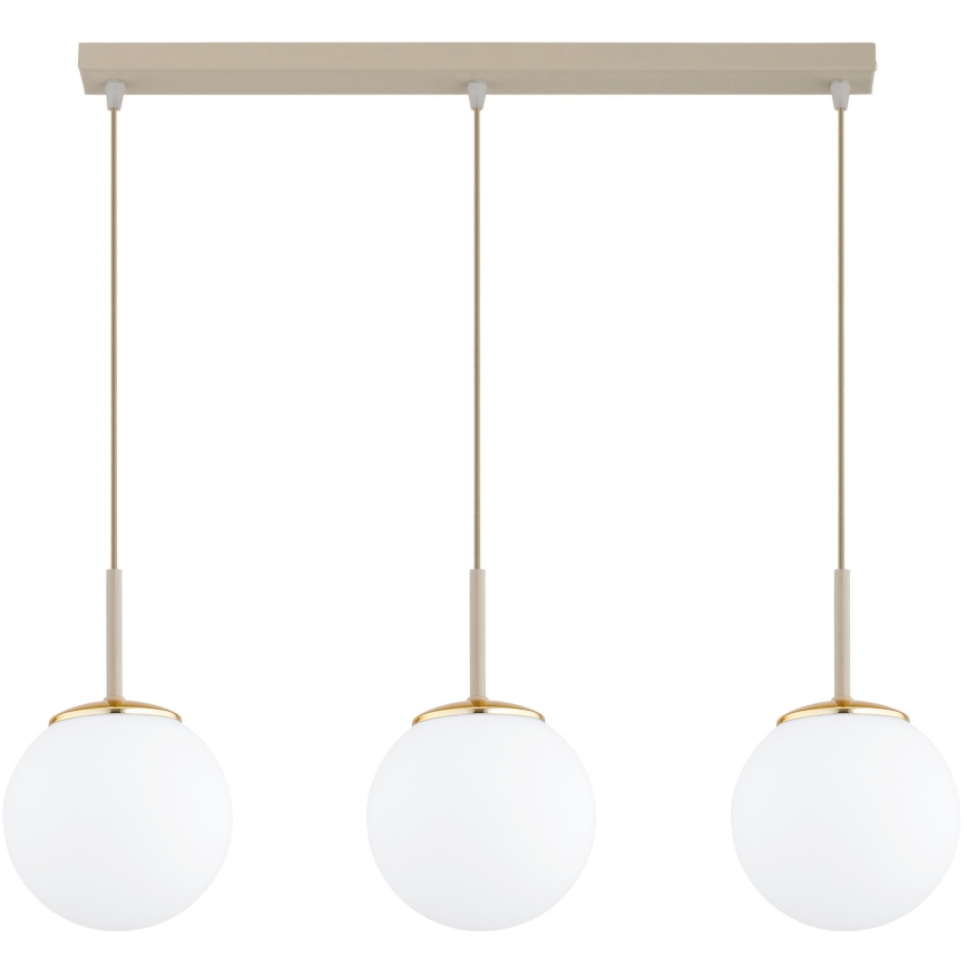 Brilagi - Suspension sur câble MILO 3xE27/60W/230V beige/doré