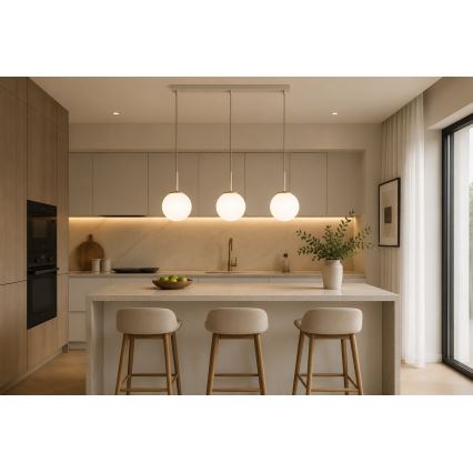 Brilagi - Suspension sur câble MILO 3xE27/60W/230V beige/doré