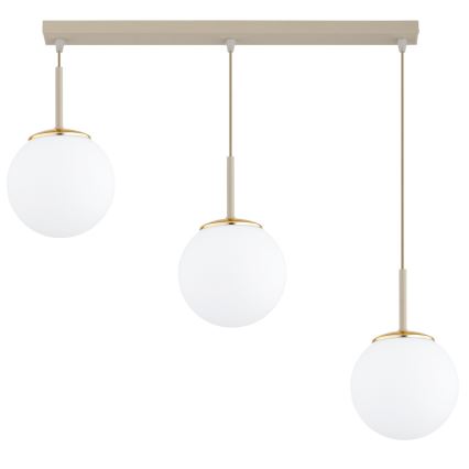 Brilagi - Suspension sur câble MILO 3xE27/60W/230V beige/doré
