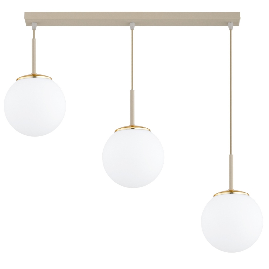 Brilagi - Suspension sur câble MILO 3xE27/60W/230V beige/doré