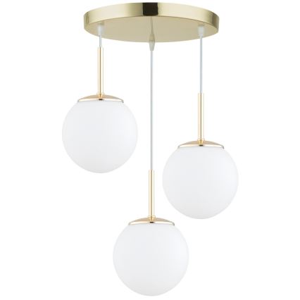 Brilagi - Suspension sur câble MILO 3xE27/60W/230V dorée