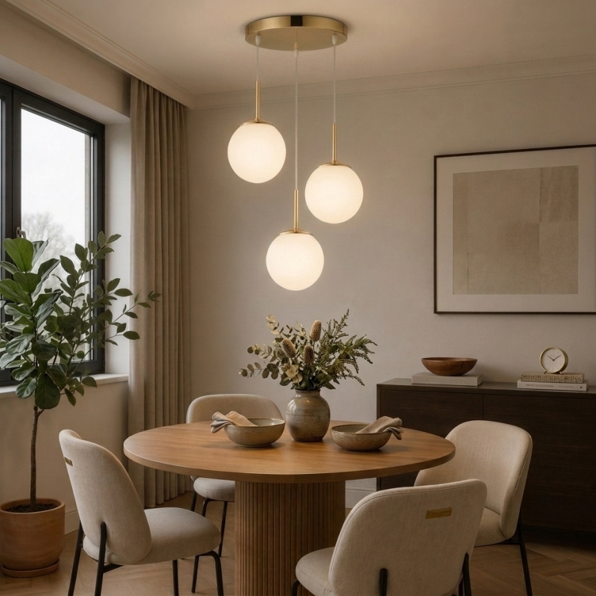 Brilagi - Suspension sur câble MILO 3xE27/60W/230V dorée