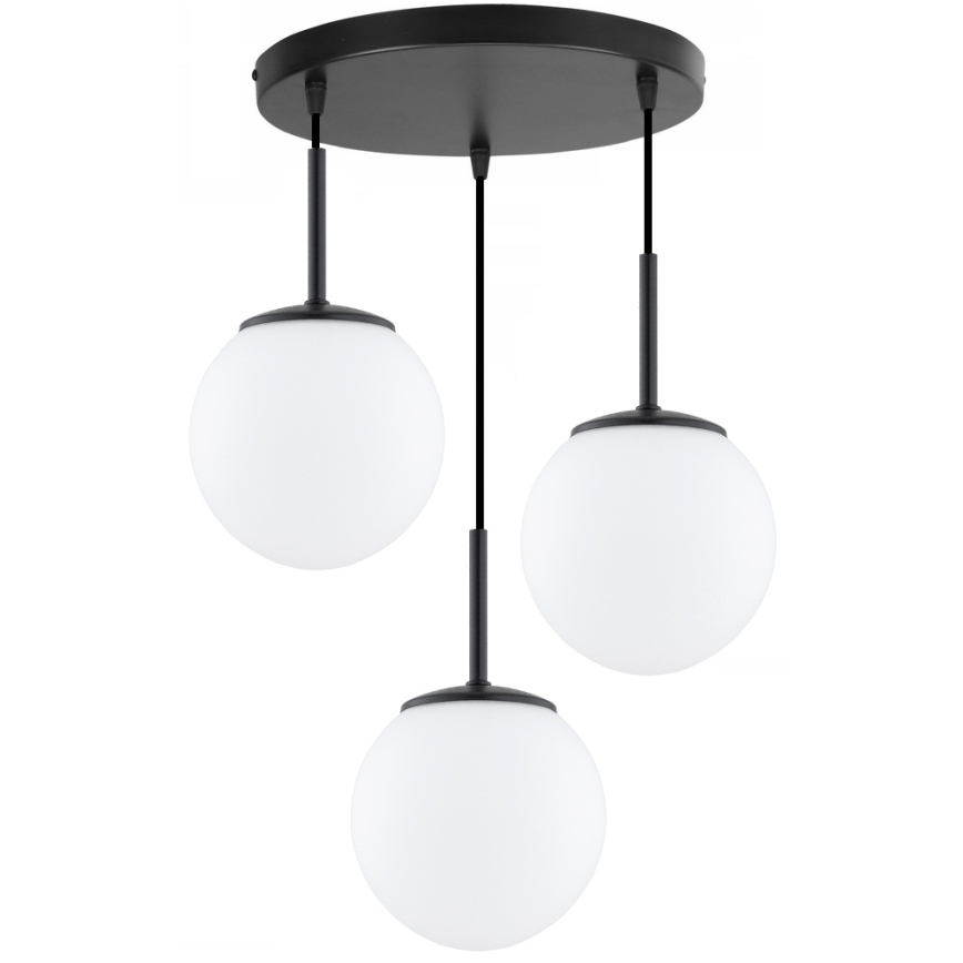 Brilagi - Suspension sur câble MILO 3xE27/60W/230V noire