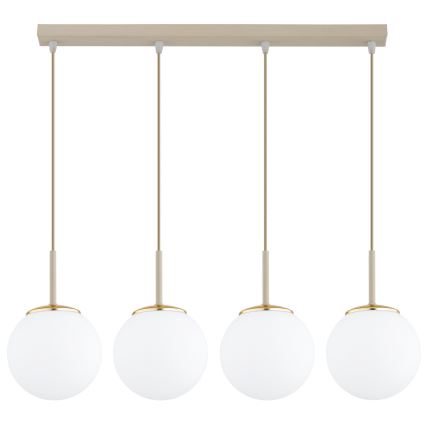 Brilagi - Suspension sur câble MILO 4xE27/60W/230V beige/doré