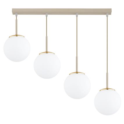 Brilagi - Suspension sur câble MILO 4xE27/60W/230V beige/doré