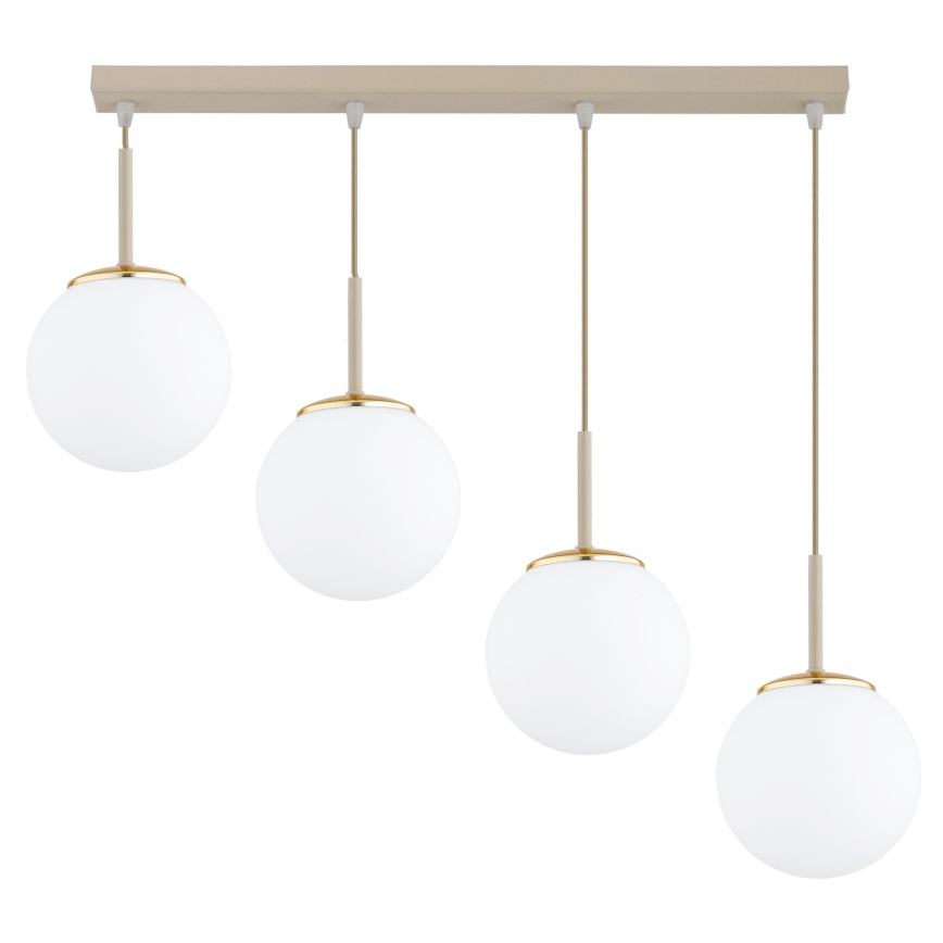 Brilagi - Suspension sur câble MILO 4xE27/60W/230V beige/doré