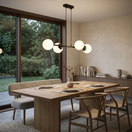 Brilagi - Suspension sur câble MILO 4xE27/60W/230V noire
