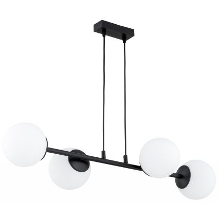 Brilagi - Suspension sur câble MILO 4xE27/60W/230V noire