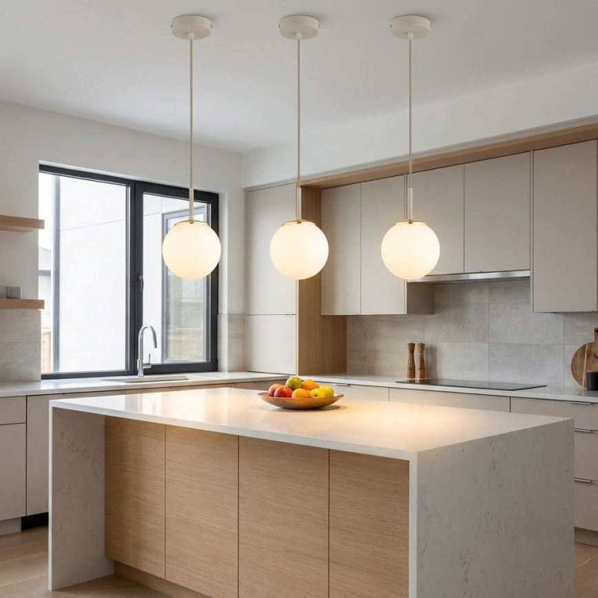 Brilagi - Suspension sur câble MILO ECRU 1xE27/60W/230V beige/doré