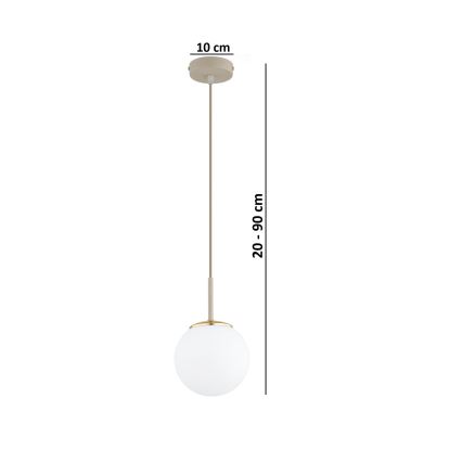 Brilagi - Suspension sur câble MILO ECRU 1xE27/60W/230V beige/doré
