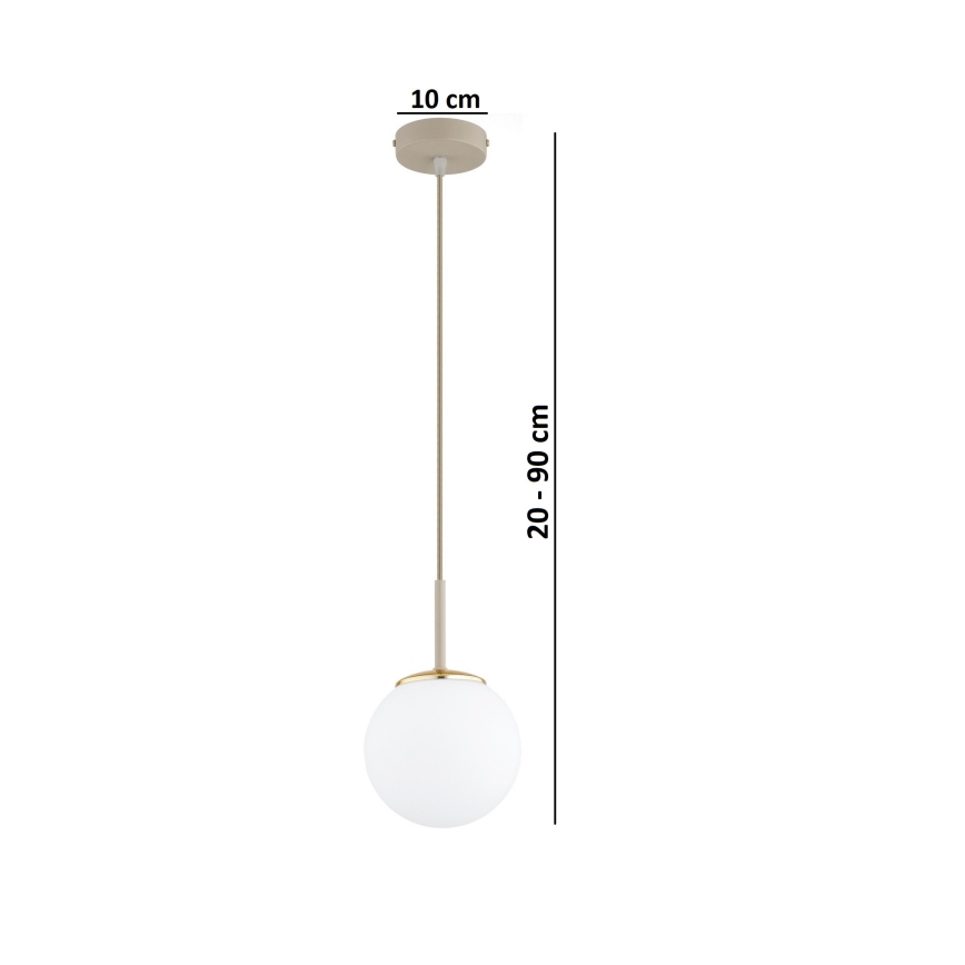 Brilagi - Suspension sur câble MILO ECRU 1xE27/60W/230V beige/doré