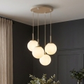 BRILAGI - Suspension sur câble MILO ECRU 4xE27/60W/230V beige/dorée