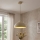 Brilagi - Suspension sur câble MOON 1xE27/60W/230V Ø 30 cm beige/doré