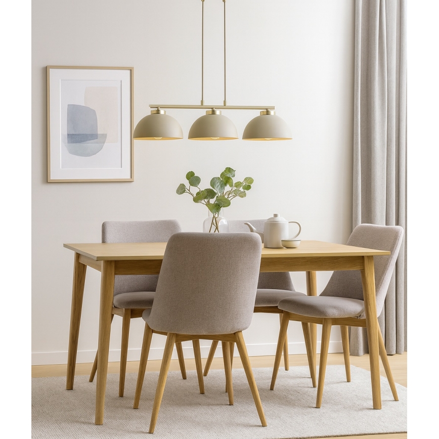 Brilagi - Suspension sur câble MOON 3xE27/60W/230V beige/doré
