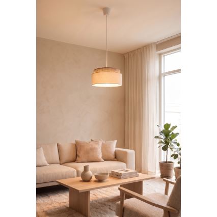 Brilagi - Suspension sur câble PADOVA 1xE27/60W/230V Ø 40 cm beige