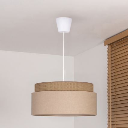 Brilagi - Suspension sur câble PADOVA 1xE27/60W/230V Ø 40 cm beige