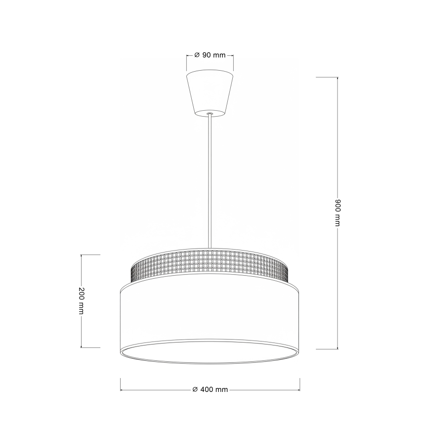 Brilagi - Suspension sur câble PADOVA 1xE27/60W/230V Ø 40 cm beige