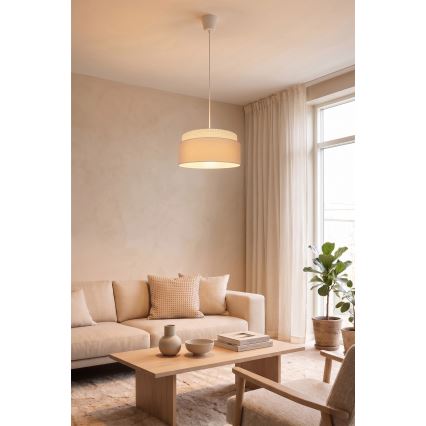 Brilagi - Suspension sur câble PADOVA 1xE27/60W/230V Ø 40 cm crème