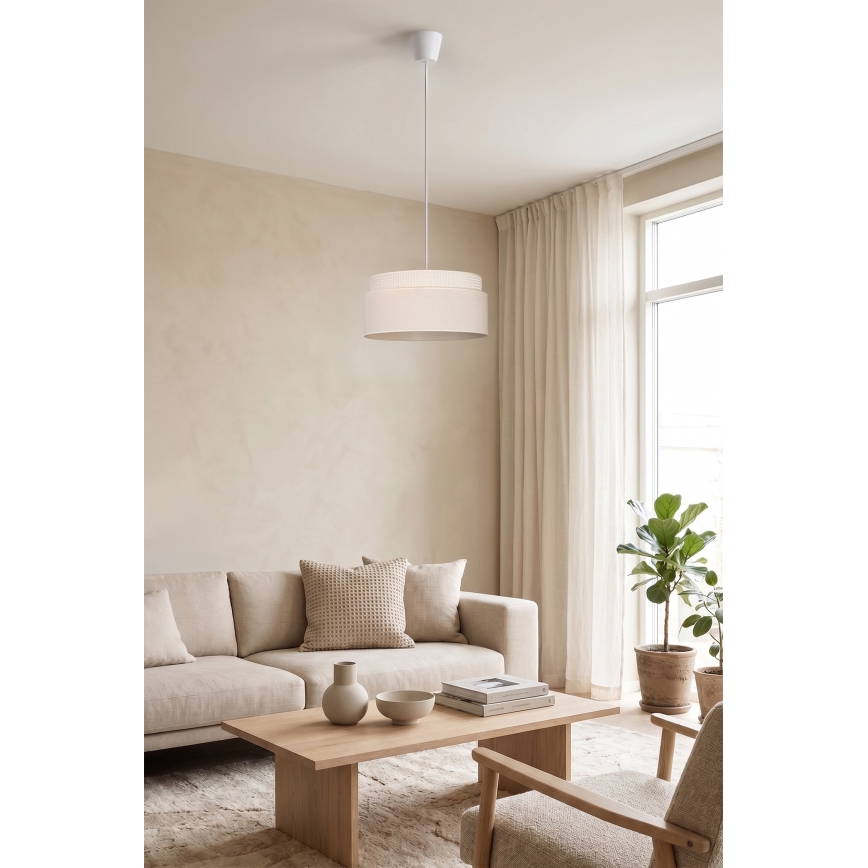 Brilagi - Suspension sur câble PADOVA 1xE27/60W/230V Ø 40 cm crème