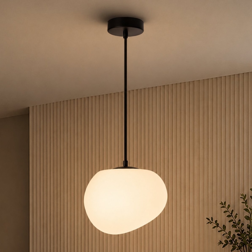 BRILAGI - Suspension sur câble PEBBLES 1xE27/40W/230V Ø 20 cm noire