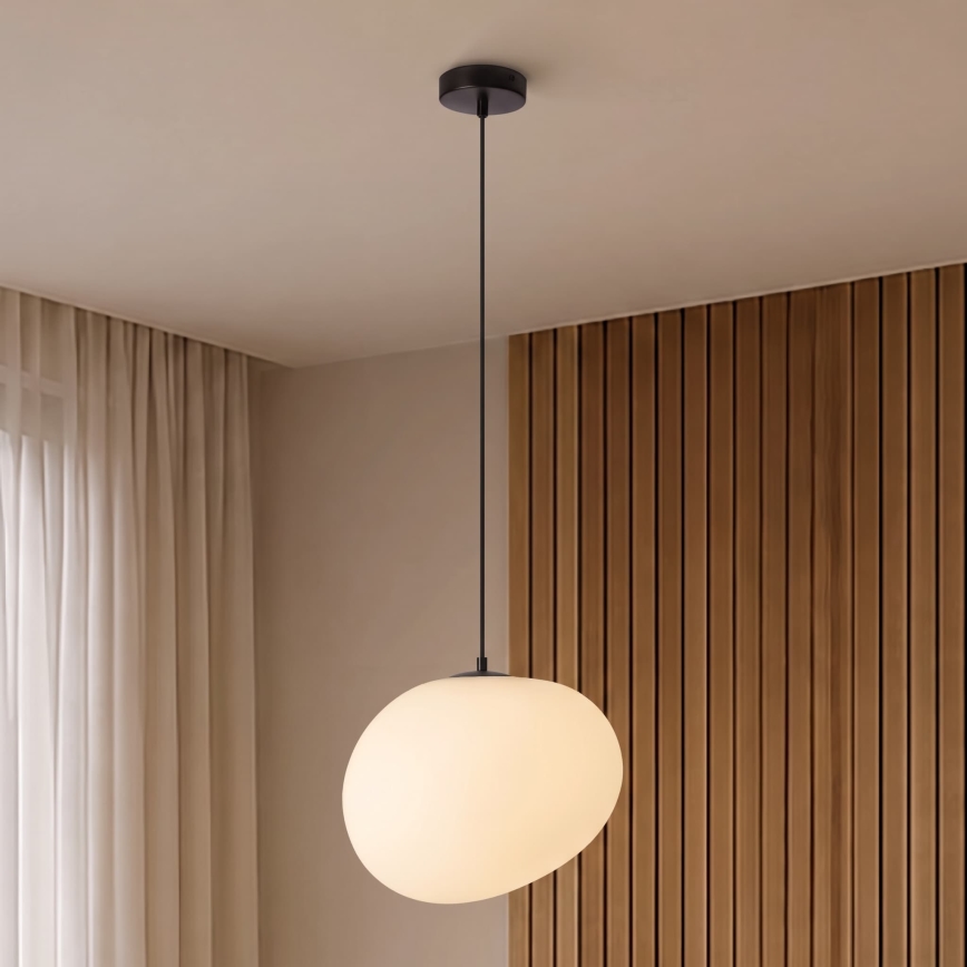 BRILAGI - Suspension sur câble PEBBLES 1xE27/40W/230V Ø 30 cm noire