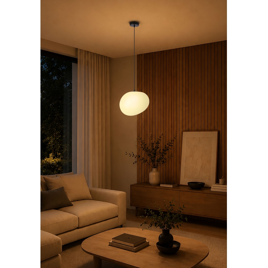 BRILAGI - Suspension sur câble PEBBLES 1xE27/40W/230V Ø 30 cm noire