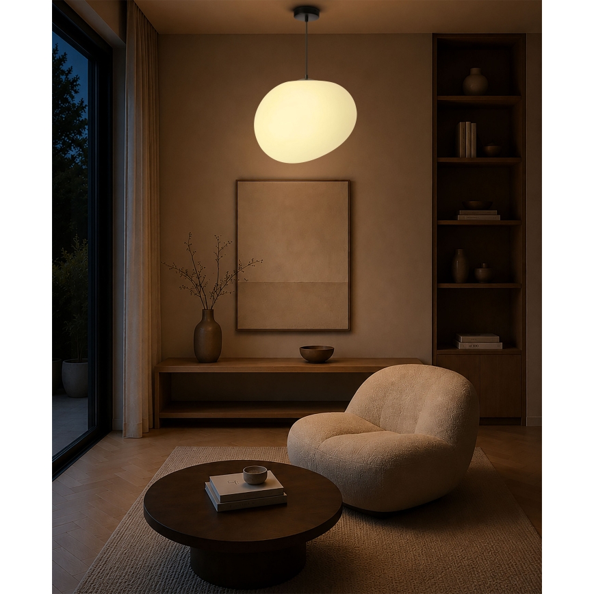 BRILAGI - Suspension sur câble PEBBLES 1xE27/40W/230V Ø 40 cm noire