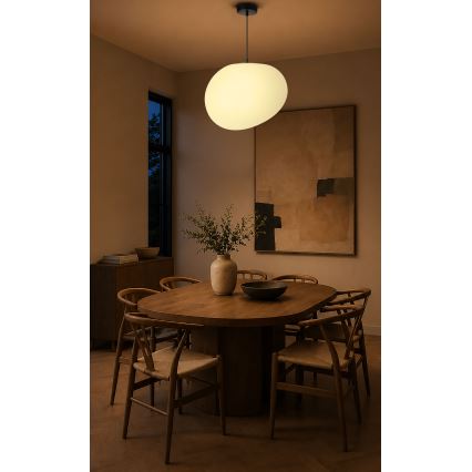 BRILAGI - Suspension sur câble PEBBLES 1xE27/40W/230V Ø 40 cm noire