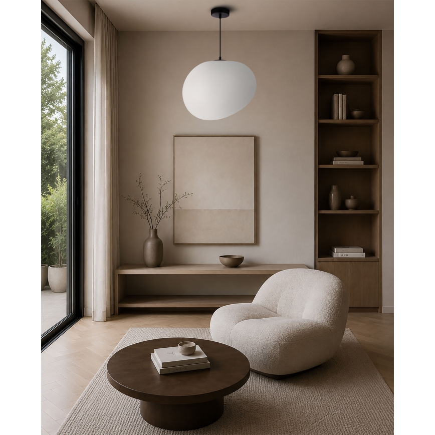 BRILAGI - Suspension sur câble PEBBLES 1xE27/40W/230V Ø 40 cm noire