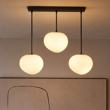 BRILAGI - Suspension sur câble PEBBLES 3xE27/40W/230V noire