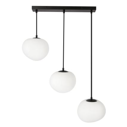 BRILAGI - Suspension sur câble PEBBLES 3xE27/40W/230V noire