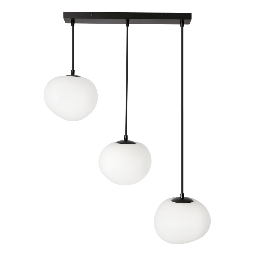 BRILAGI - Suspension sur câble PEBBLES 3xE27/40W/230V noire