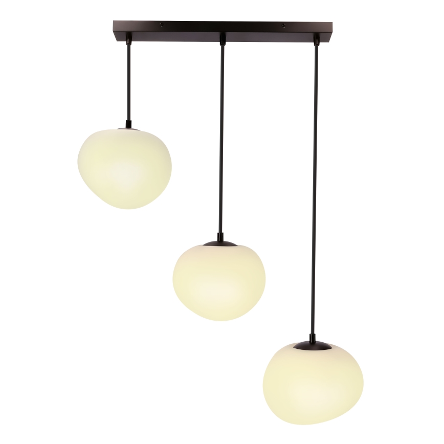 BRILAGI - Suspension sur câble PEBBLES 3xE27/40W/230V noire