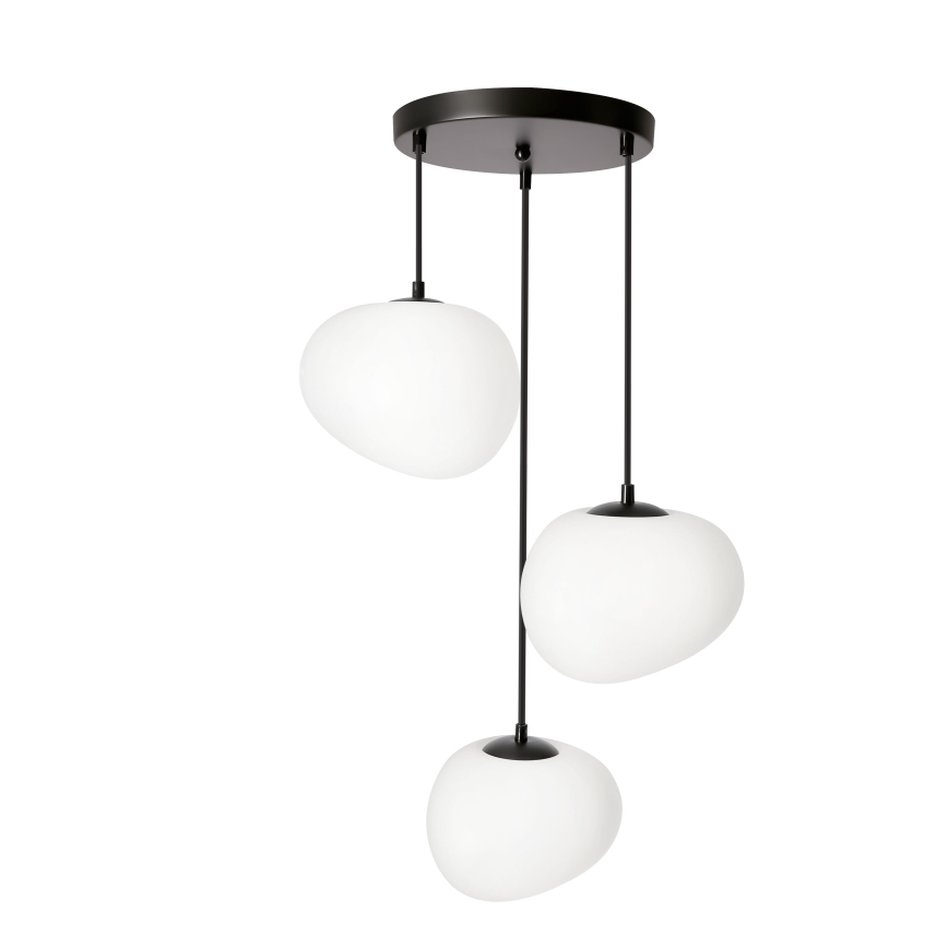 BRILAGI - Suspension sur câble PEBBLES 3xE27/40W/230V Ø 42 cm noire