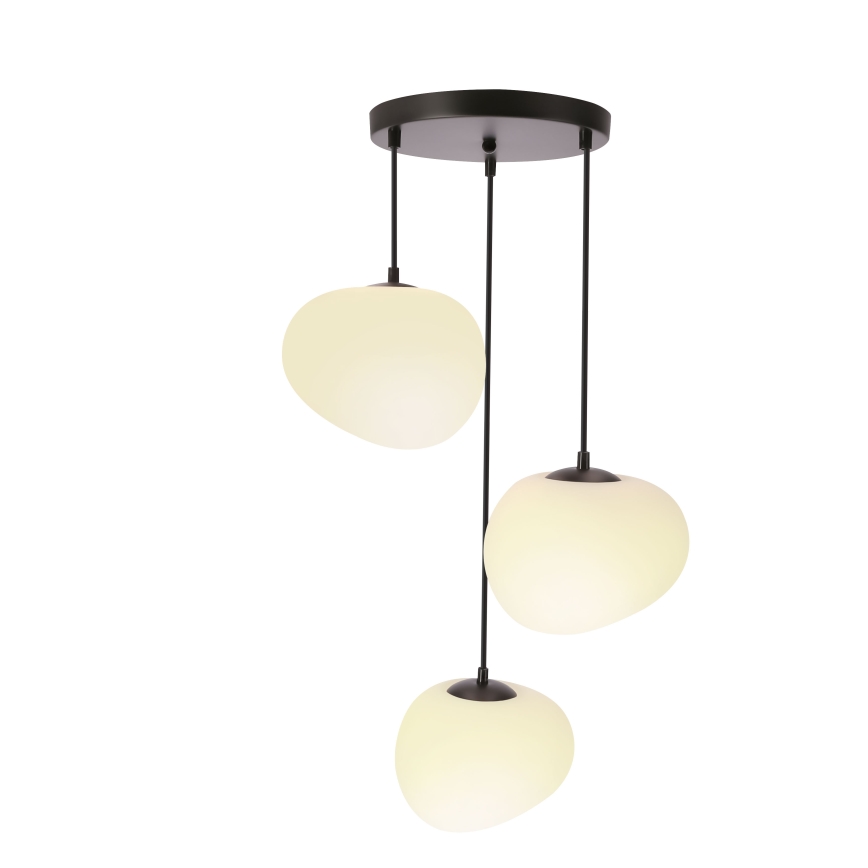 BRILAGI - Suspension sur câble PEBBLES 3xE27/40W/230V Ø 42 cm noire
