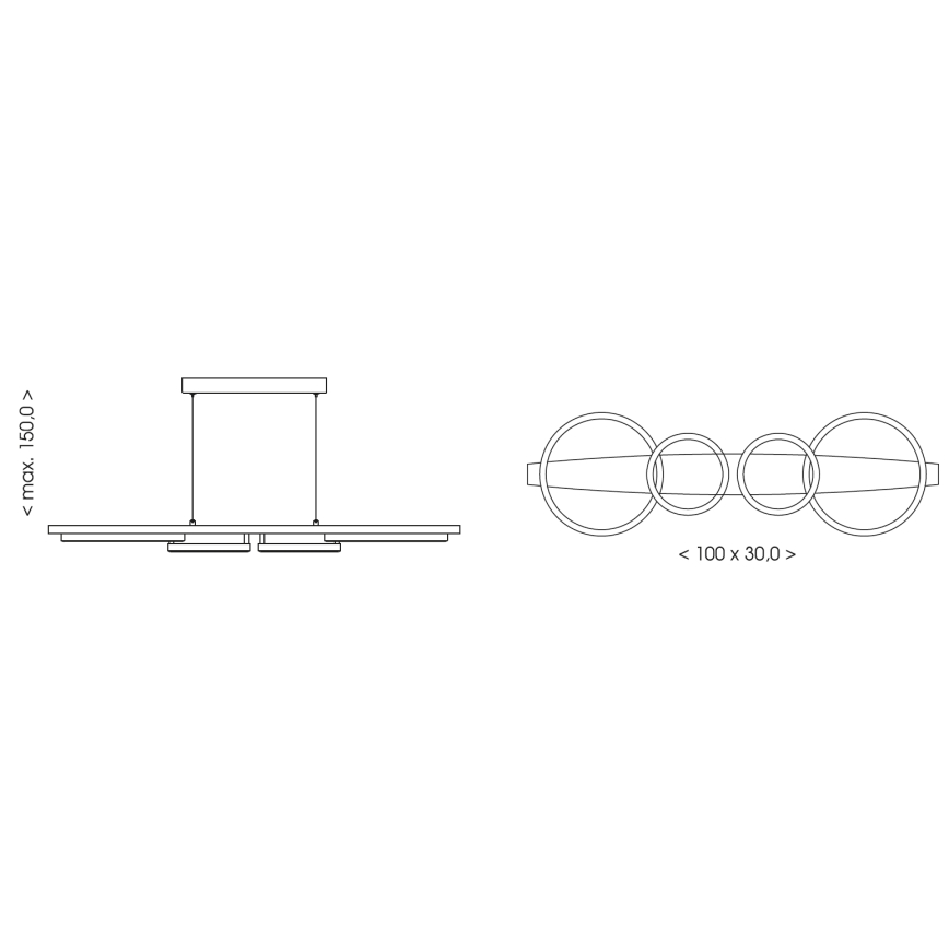 Brilagi - Suspension sur câble PLANK LED/35W/230V 4000K 30x100 cm bois